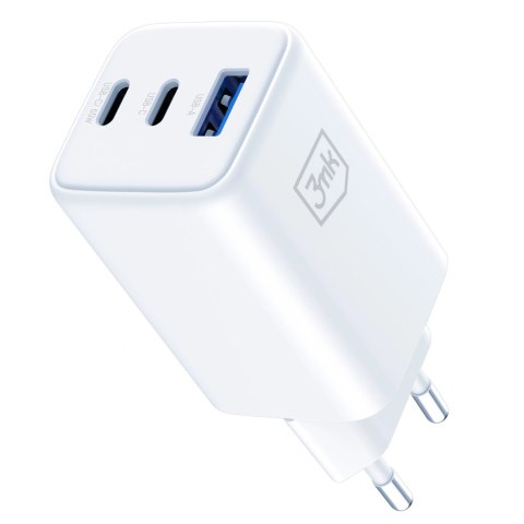 Ładowarka sieciowa USB-C USB-A 3mk Hyper GaN PD Charger 65W™ - biała