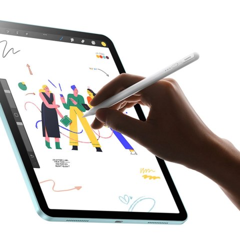 Rysik aktywny Baseus Smooth Writing 3 ładowany przewodowo stylus (wersja z wykrywaniem kąta pisania) - biały