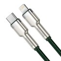 Kabel Baseus Cafule USB-C - Lightning PD 20W 1m - zielony