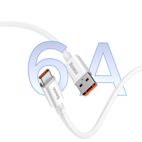 Kabel Baseus Superior Series 100W USB-A - USB-C 0,25m - biały