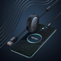Kabel zwijany Baseus Free2Draw Retractable Crystal 100W 3w1 USB-A - MicroUSB/Lightning/USB-C 1,1m - czarny