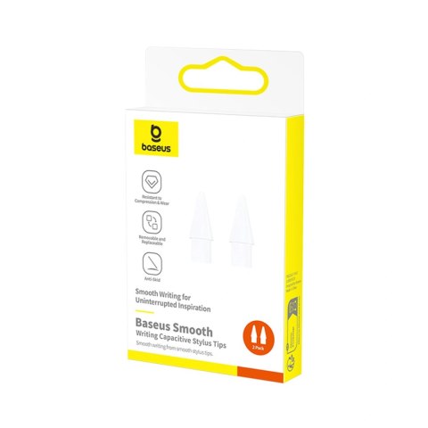 Końcówki Baseus Smooth Writing wymienne do rysika pojemnościowego 2 szt. - białe