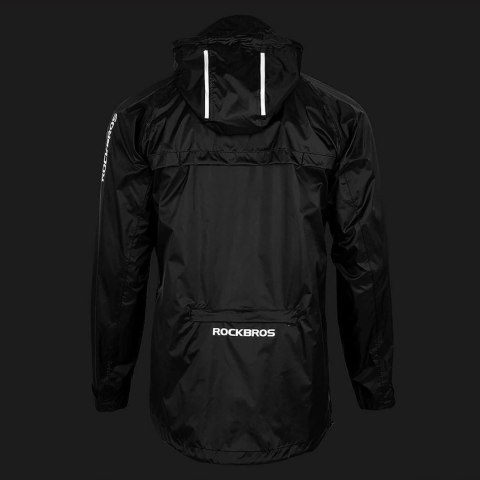 Kurtka przeciwdeszczowa Rockbros YPY013BK4XL oddychająca wiatroodporna XXXXL - czarna