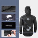 Kurtka przeciwdeszczowa Rockbros YPY013BK4XL oddychająca wiatroodporna XXXXL - czarna