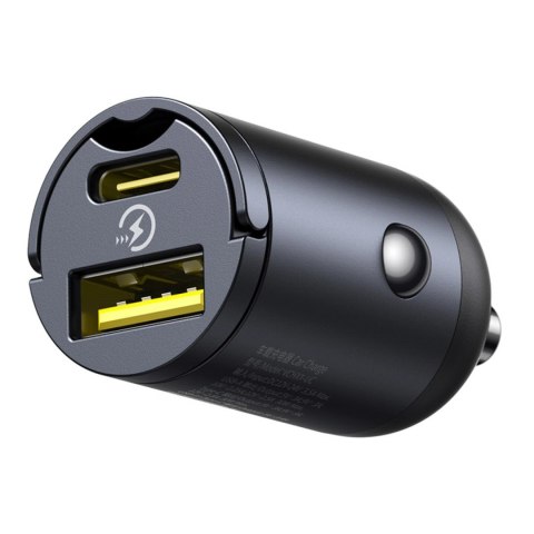Ładowarka samochodowa Baseus Tiny Star 30W USB-A USB-C - czarna