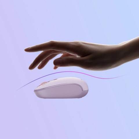 Myszka bezprzewodowa Baseus F01B 2.4GHz + Bluetooth 3.0 + 5.0 - fioletowa