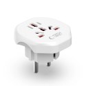 Przejściówka / adapter Tech-Protect Universal Travel Adapter na EU - biała