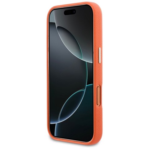 Guess nakładka HC PU FW RESIN LOGO ORANGE do iPhone 17 Pro 6,3" pomarańczowa