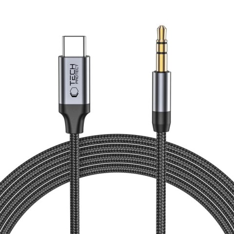 Kabel Tech-Protect UltraBoost audio USB-C / mini jack 3.5mm 1 m - czarny