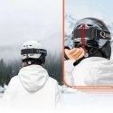 Kask narciarski Qunature 10130003004 z nausznikami snowboard rozmiar M - czarny