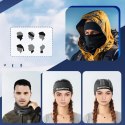 Komin narciarski Qunature 11230014002 bandana sportowa rozmiar uniwersalny - czarna