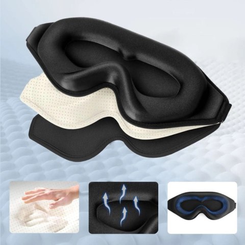 Maska do spania Tech-Protect Eyeshade Sleep Mask - czarna