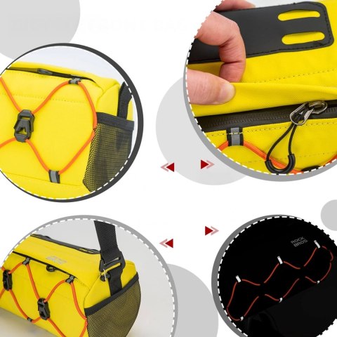 Torba rowerowa Rockbros 30110054006 na kierownicę 2,2L - żółta
