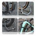 Zapięcie rowerowe Rockbros 32140003001 na klucz z uchwytem składane 88cm - czarne