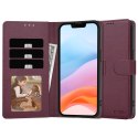 Etui Tech-Protect Wallet na iPhone 16e - bordowy