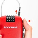 Zapięcie rowerowe Rockbros 32420981001 z linką zwijaną - czerwone