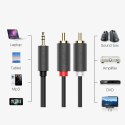Kabel Ugreen AV102 10772 3,5 mm mini jack (męski) / 2RCA (męski) 1m - szary