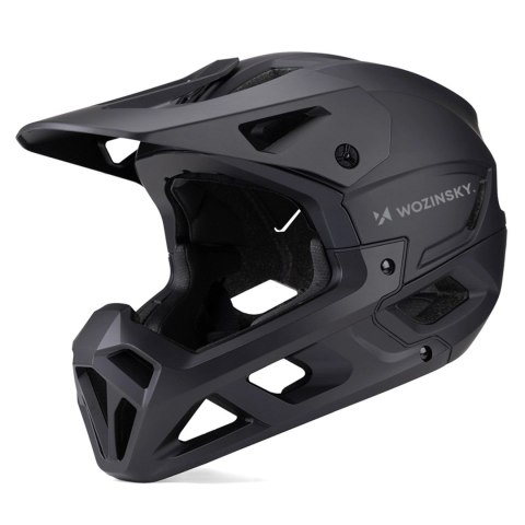 Kask rowerowy fullface Wozinsky z osłoną szczęki L - czarny