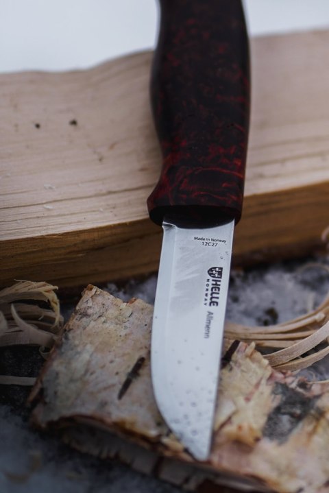 Nóż Helle Allmenn bushcraft brzoza kręcona skandi 12C27