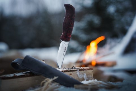 Nóż Helle Allmenn bushcraft brzoza kręcona skandi 12C27