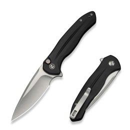 Nóż składany Civivi Button Lock Kitefin Black Aluminium, Satin 14C28N (C24091-1)
