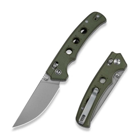 Nóż składany Civivi Noctis Olive Canvas Micarta, Stonewashed Nitro-V (C24020C-3)