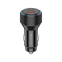 Forever ładowarka samochodowa PD QC CC-07-66ACC 1x USB-A 2x USB-C 66W czarna