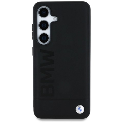 Etui BMW Leather Big Wordmark na Samsung Galaxy S25 - czarne
