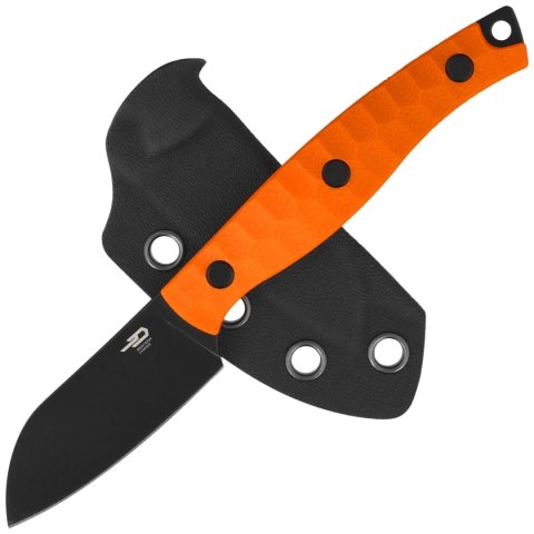 Nóż Bestech Heidiblacksmith#3 Sheepsfoot Orange G10, Black PVD 14C28N by Heidi (BFK07B)