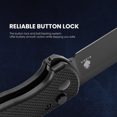 Nóż składany Kizer Amicus G10 9Cr18MoV czarny EDC