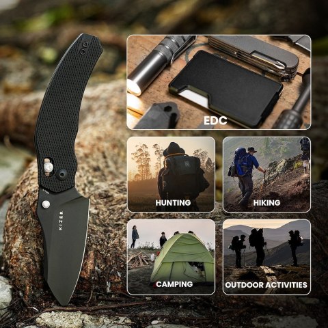 Nóż Kizer Bulldog Aluminum Nitro-V czarny EDC