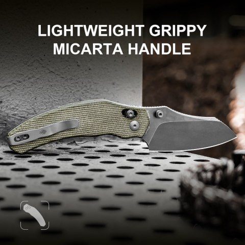 Nóż Kizer Bulldog Micarta Nitro-V zielony EDC