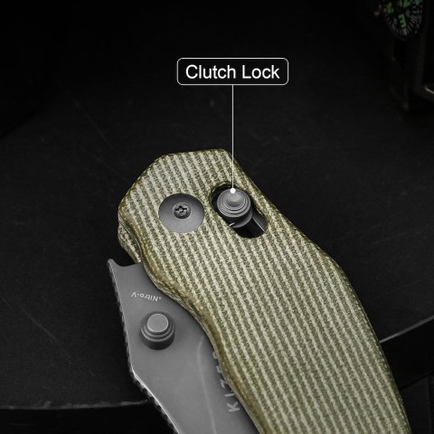 Nóż Kizer Bulldog Micarta Nitro-V zielony EDC