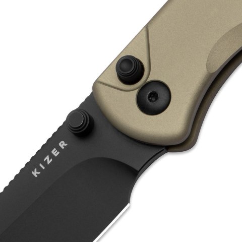 Nóż Kizer Drop Bear 2 Aluminum Nitro-V brązowy EDC