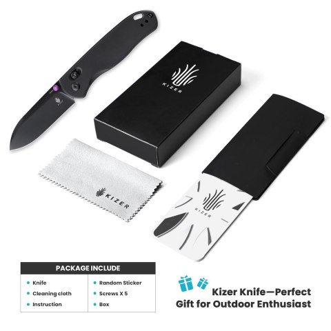 Nóż Kizer Drop Bear Black Aluminum 154CM EDC