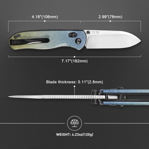 Nóż Kizer Drop Bear Titanium LC200N
