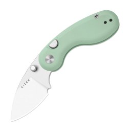 Nóż Kizer Microbe G10 14C28N Button Lock EDC Zielony