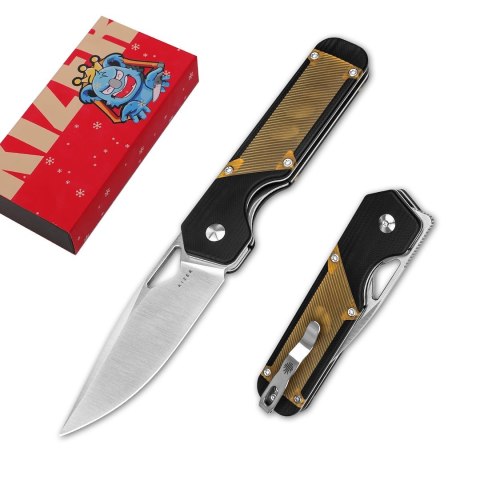 Nóż Kizer Militaw G10+PEI 154CM Liner Lock EDC Black/Yellow