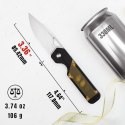 Nóż Kizer Militaw G10+PEI 154CM Liner Lock EDC Black/Yellow