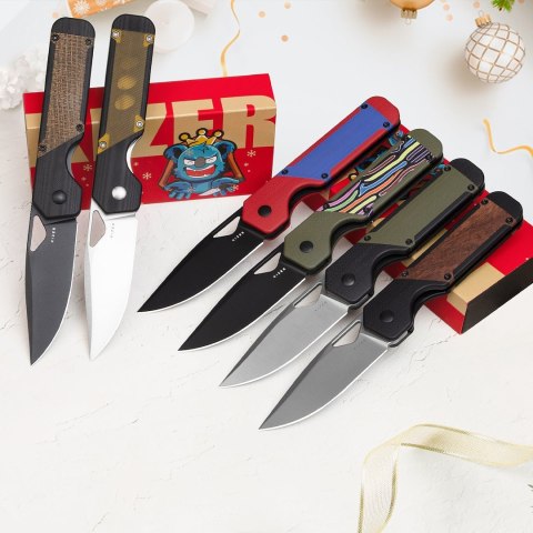 Nóż Kizer Militaw G10+PEI 154CM Liner Lock EDC Black/Yellow