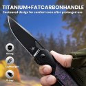 Nóż Kizer Militaw Titanium Fat Carbon S45VN Frame Lock EDC