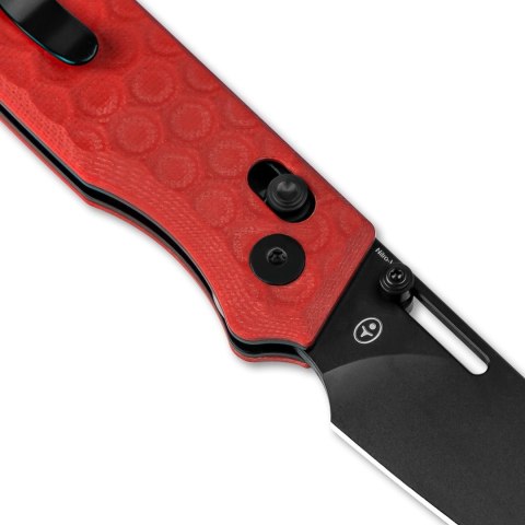 Nóż Kizer Task Red G10 Nitro-V – Sheepsfoot EDC z Clutch Lock