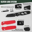 Nóż Kizer Task Red G10 Nitro-V – Sheepsfoot EDC z Clutch Lock