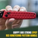 Nóż Kizer Task Red G10 Nitro-V – Sheepsfoot EDC z Clutch Lock