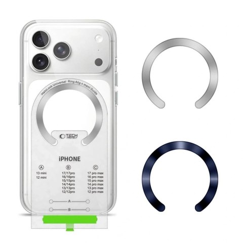 Pierścień magnetyczny Tech-Protect MMP-210 MagSafe 2-Pack - srebrny / granatowy