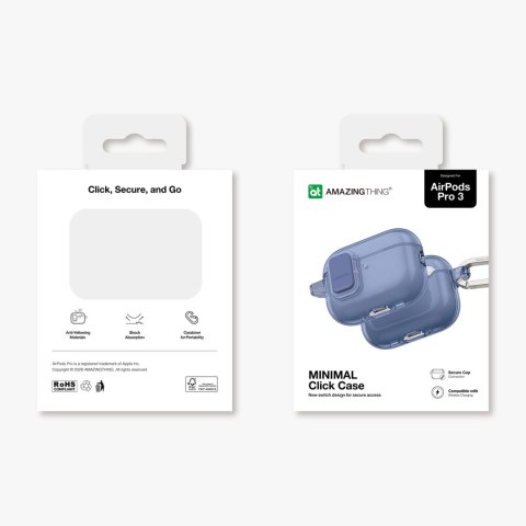 Etui AMAZINGTHING Minimal Case do AirPods Pro 3 - niebieskie