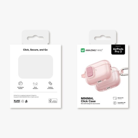 Etui AMAZINGTHING Minimal Case do AirPods Pro 3 - różowe
