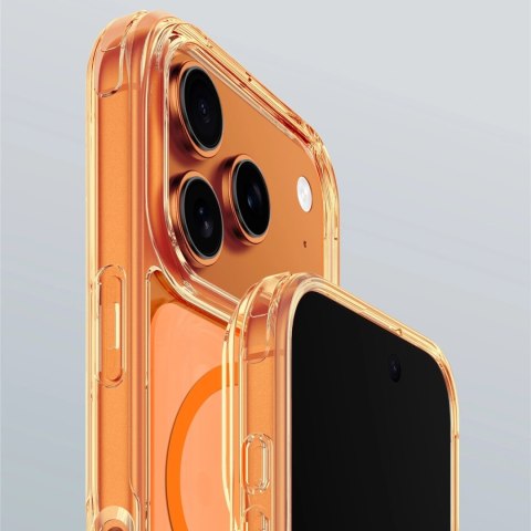 Etui AMAZINGTHING Minimal na iPhone 17 Pro kompatybilne z MagSafe - pomarańczowe