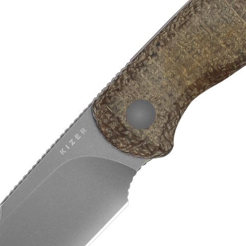 Nóż Kizer Drop Bear Fix Burlap Micarta 14C28N brązowy EDC