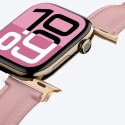 Skórzany pasek AMAZINGTHING Class Band do Apple Watch 45 / 46 / 49 mm - różowy